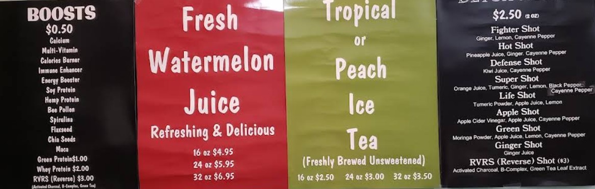 JUJUBAR Menu | Fresh Juices and Healthy Drinks in Riverside