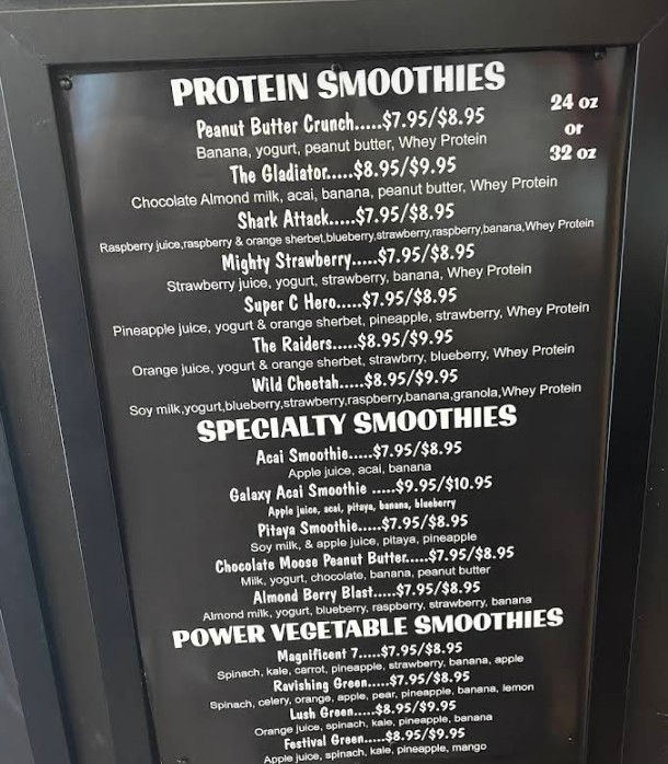 JUJUBAR Menu | Fresh Juices and Healthy Drinks in Riverside
