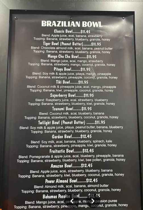JUJUBAR Menu | Fresh Juices and Healthy Drinks in Riverside